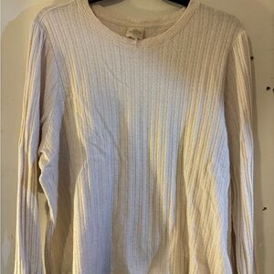 St. John's Bay Off-White Textured Knit Top